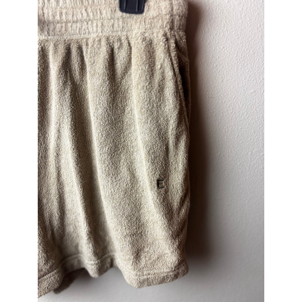 Everlane Athletic Shorts M Beige Terry Cloth casual preppy spring vacation - Picture 2 of 6